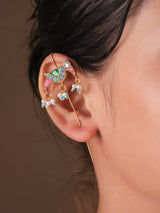 Morni Meenakari Polki Ear Cuff