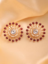 Polki  Studs (Green • Pearl • Ruby)