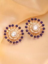 Polki  Studs (Green • Pearl • Ruby)