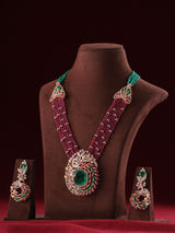 Designer Beaded Peacock Necklace Set
