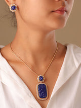 Elara Carved Stone Pendant Set