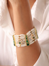 Noor Pearl Kundan Cuff Bracelet