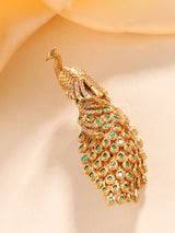 Peacock brooch