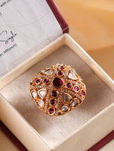 Zeenat Riwaayat Polki Statement Ring