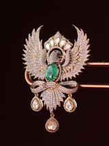Royal Eagle Emerald Couture Brooch