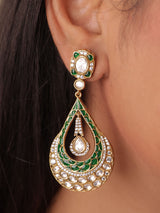 Anvika Navratna Kundan Drop Earrings