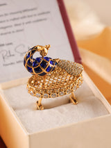 Mayurvika Navratna Kundan Cocktail Ring
