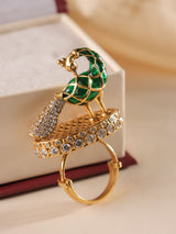 Mayurvika Navratna Kundan Cocktail Ring