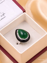 Designer Emerald  Ruby Ring - Adjustable Size