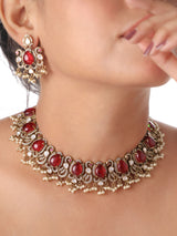 Rajwada Polki Choker Set