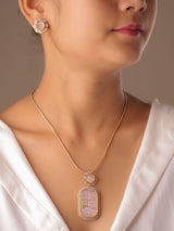 Elara Carved Stone Pendant Set