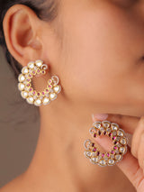Chandrika Crescent Kundan Earrings