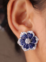 Luxe Emerald Ruby Invisible Setting Diamond earrings