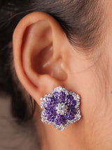 Luxe Emerald Ruby Invisible Setting Diamond earrings