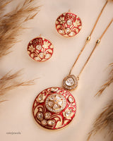 Meenakari Pendant Set