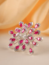 Lux Designer Emerald Cocktail Ring-Free size