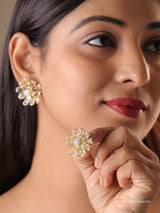 Diamond Floral Stud Earrings