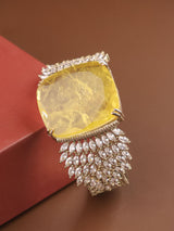 Majestic Gemstone Cascade Cuff Bracelete