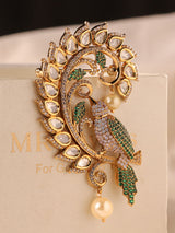Mayura Vinyasa Pearl Brooch