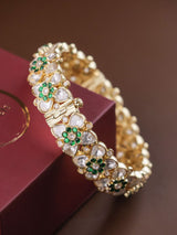 Floral Polki Indian Kada Openable