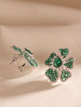 Floral Statement Stud Earrings