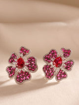 Floral Statement Stud Earrings