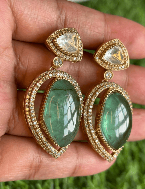 Peacock green colour Earring - MR Jewels