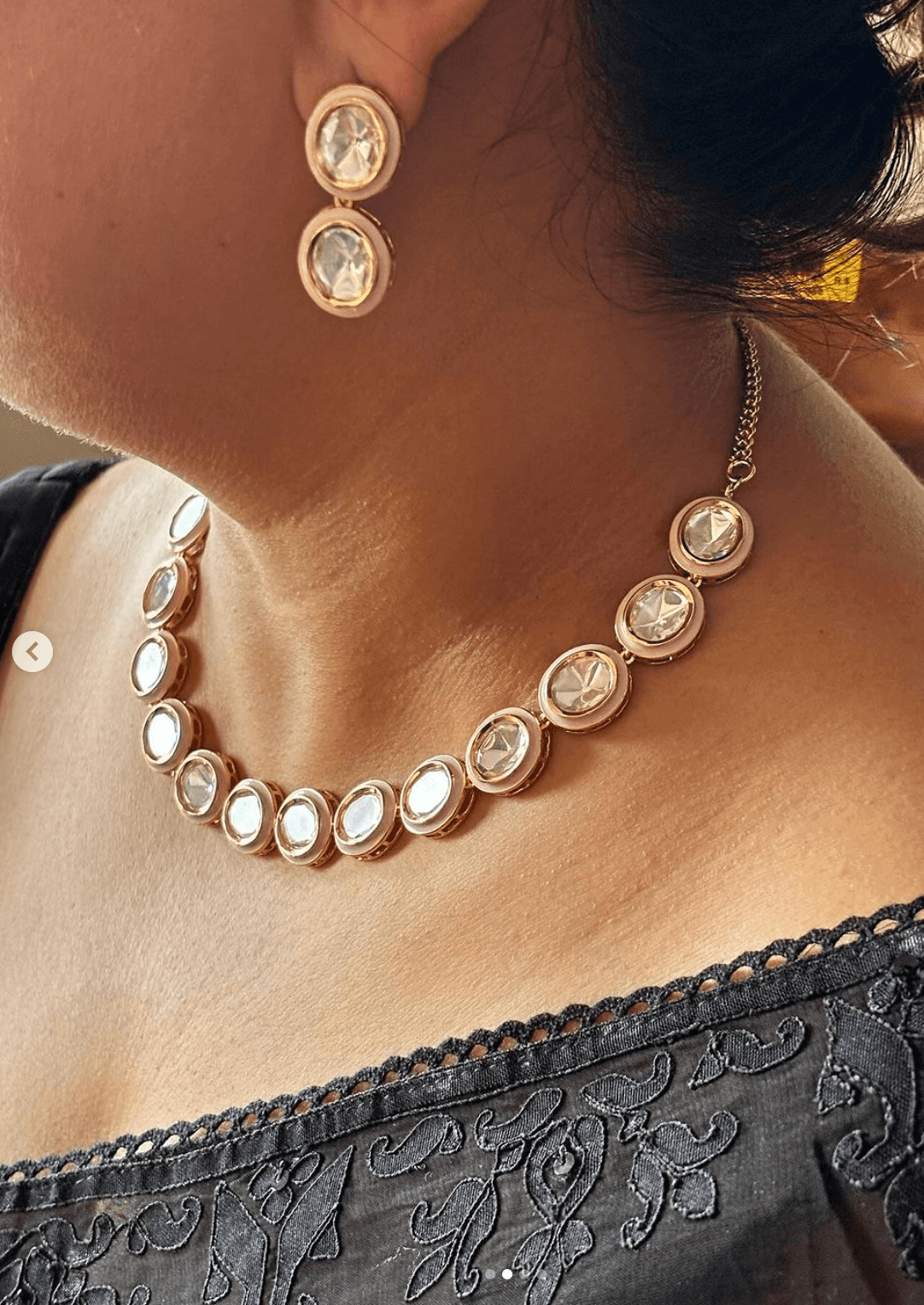 Kundan Necklace and Earring Set - MR Jewels