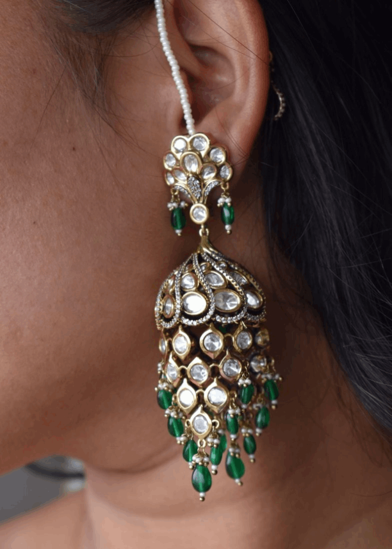 Aliya  Uncut diamond Jhumki - Limited Edition