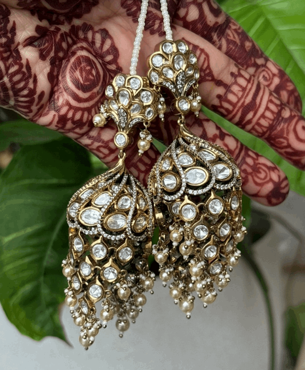 Aliya  Uncut diamond Jhumki - Limited Edition