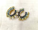 Gold Baali With Diamond, Pearl & Enamel Work