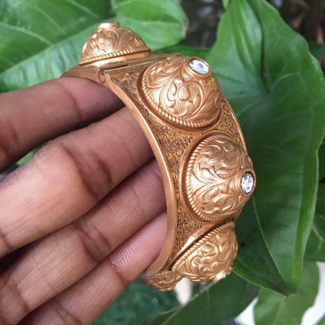 Amritasya Grand Carved kada - MR Jewels