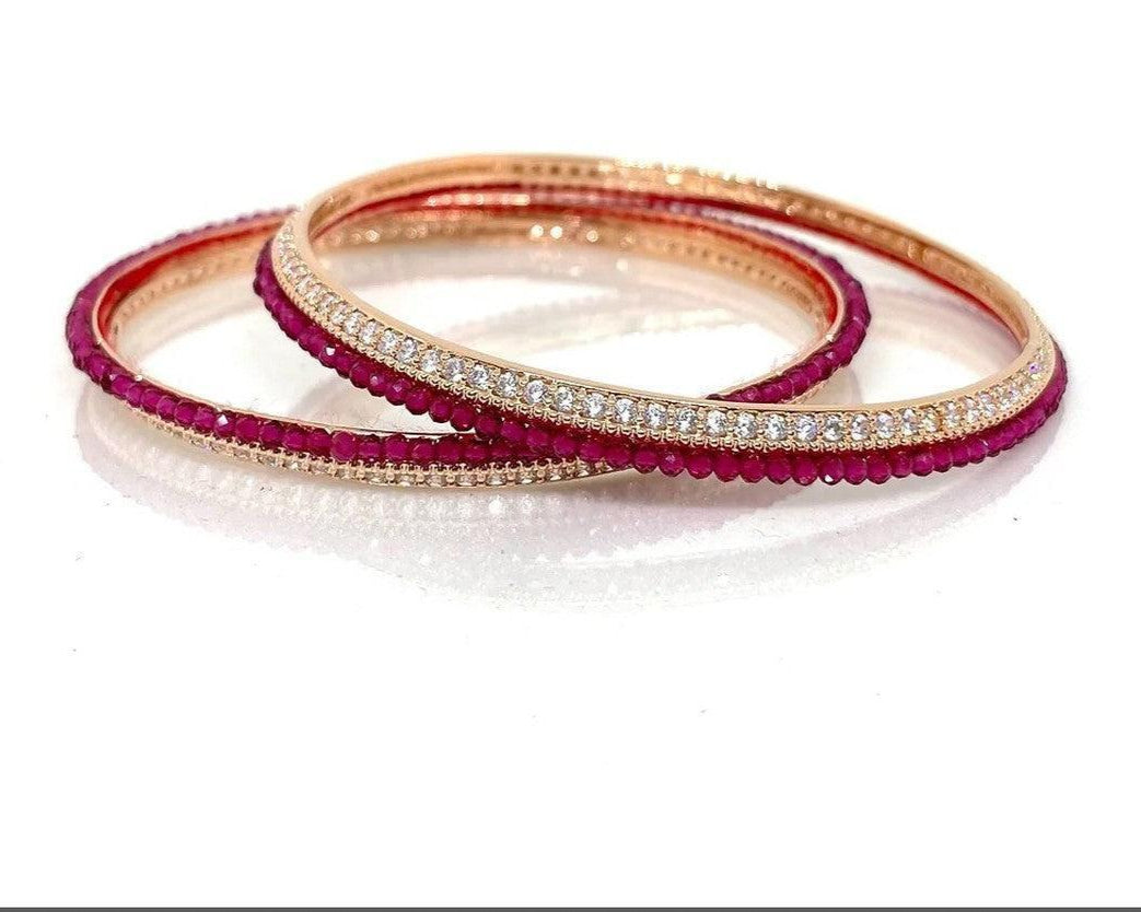 Bangles with Emerald and Ruby Stones - MR Jewels