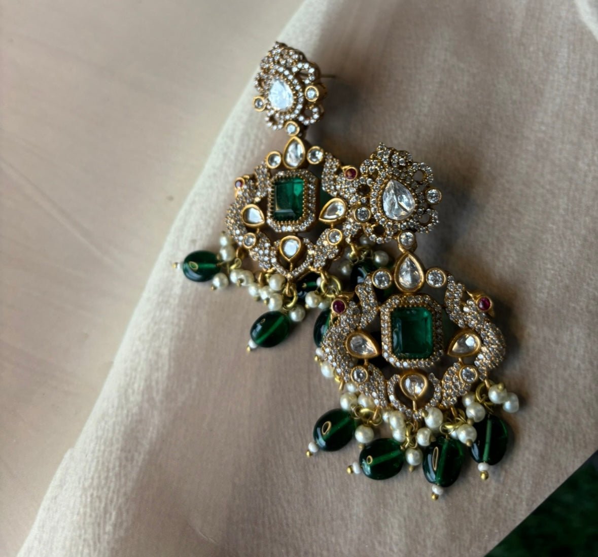 Beautiful kundan peacock choker set - MR Jewels