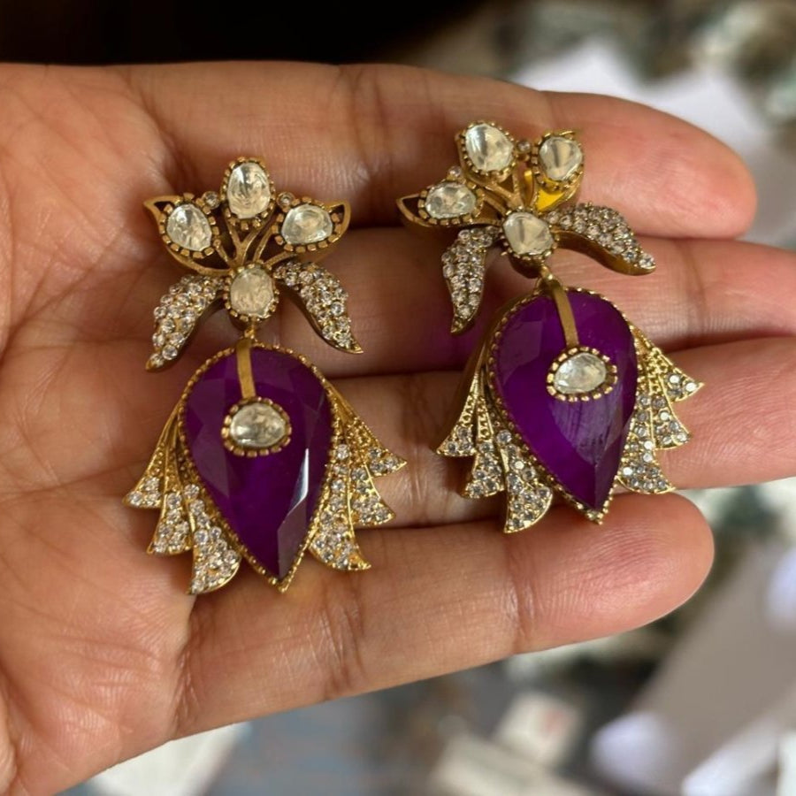 Bold and Beautiful Doublet Stone Earrings - MR Jewels