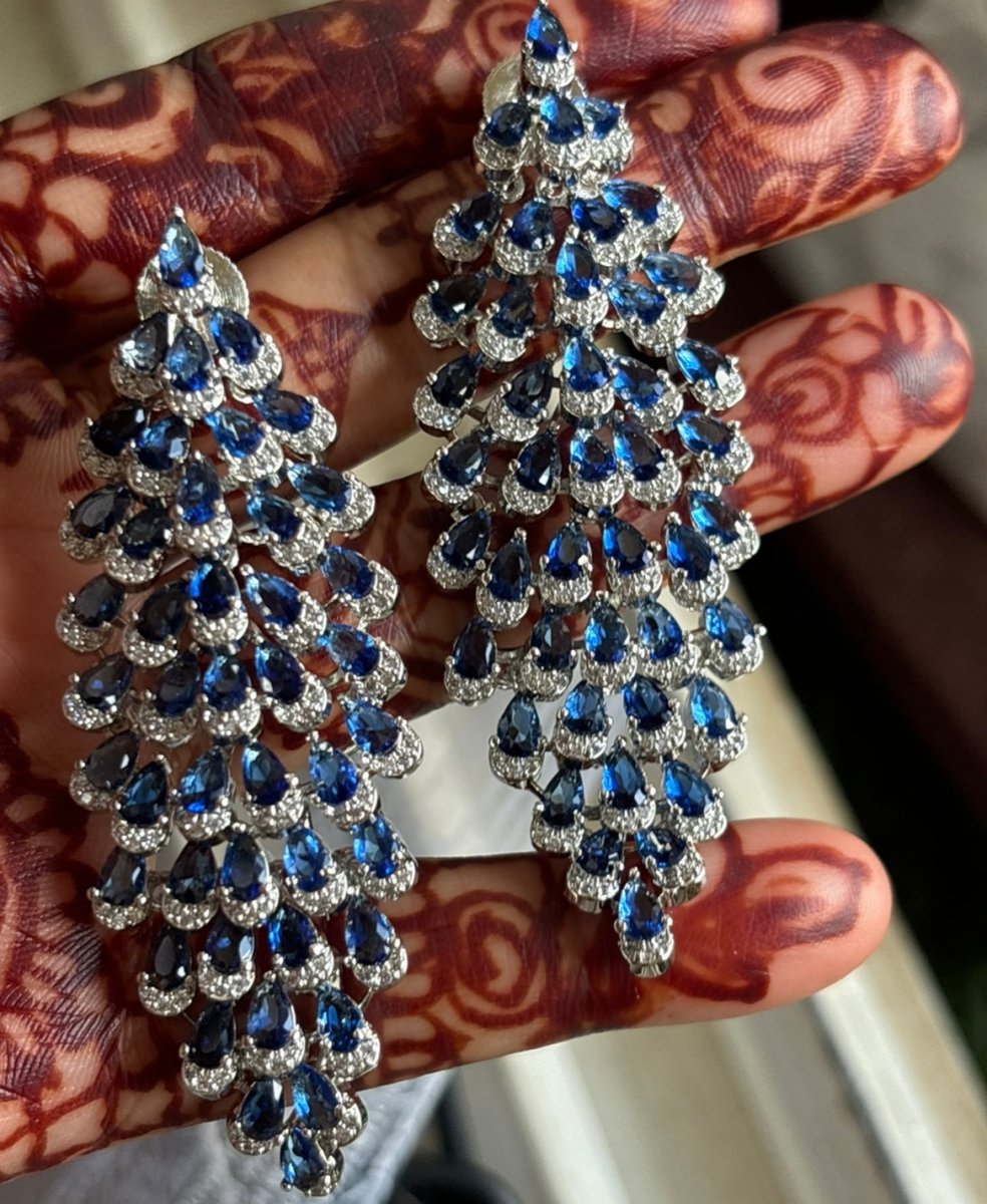 Celestial Blue Luxe Drop Earrings - MR Jewels