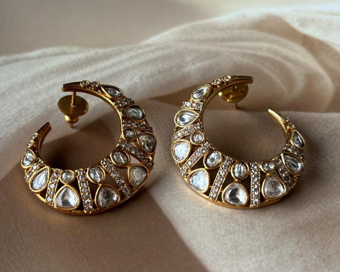 Designer EarStud in Polki - MR Jewels