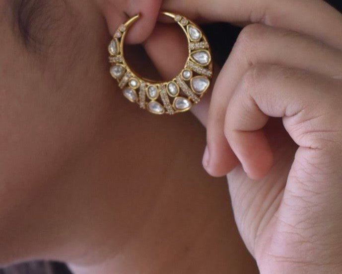 Designer EarStud in Polki - MR Jewels