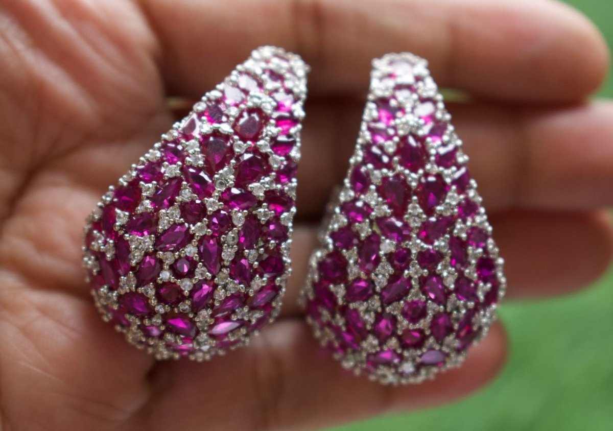 Designer hoop earrings - celebrity Earrings - MR Jewels