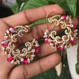 Designer Hoop Earrings Studs - Micron Gold plated - MR Jewels