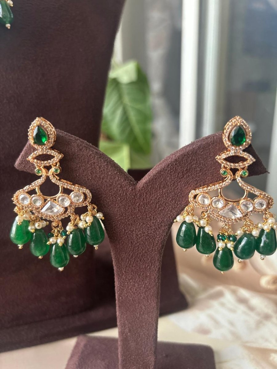 Designer Peacock hasli with lovely earrings - MR Jewels