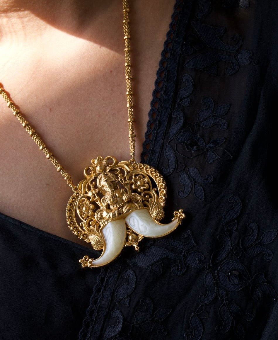 Divine Harmony Ganesha Pendant Necklace - MR Jewels