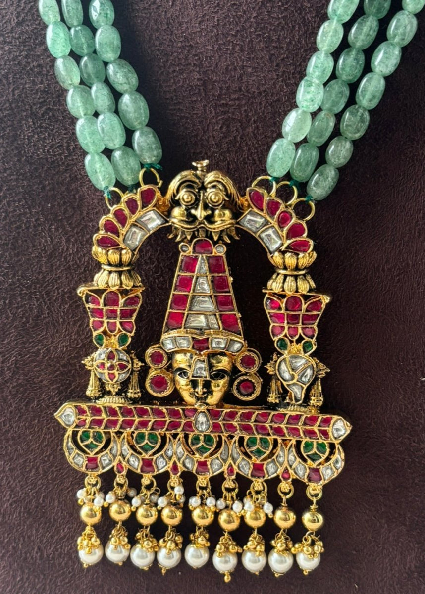 Divine Tirupati Temple Jewellery Heritage Necklace - MR Jewels