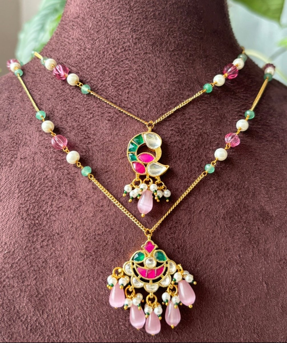 Double layered kundan Necklace - MR Jewels