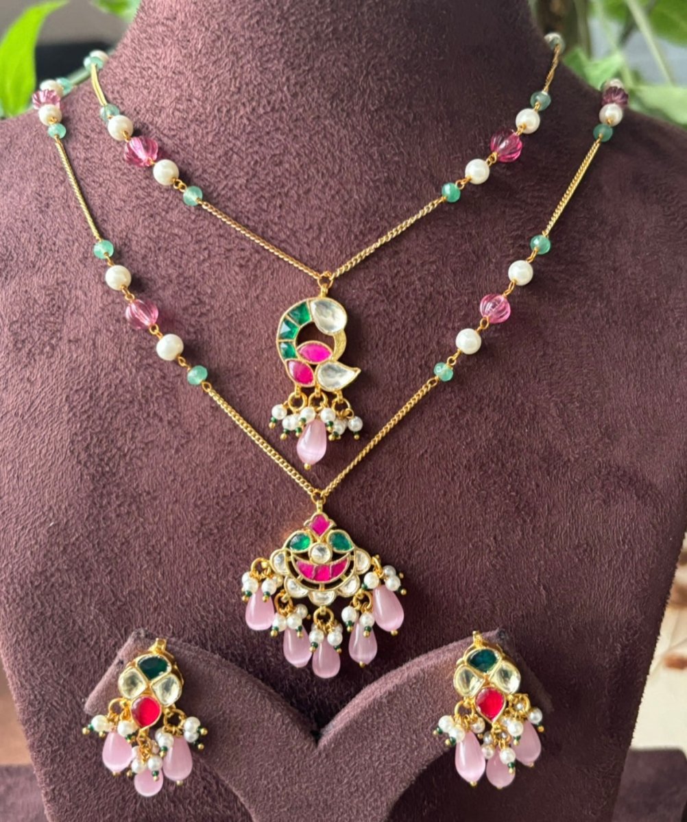 Double layered kundan Necklace - MR Jewels