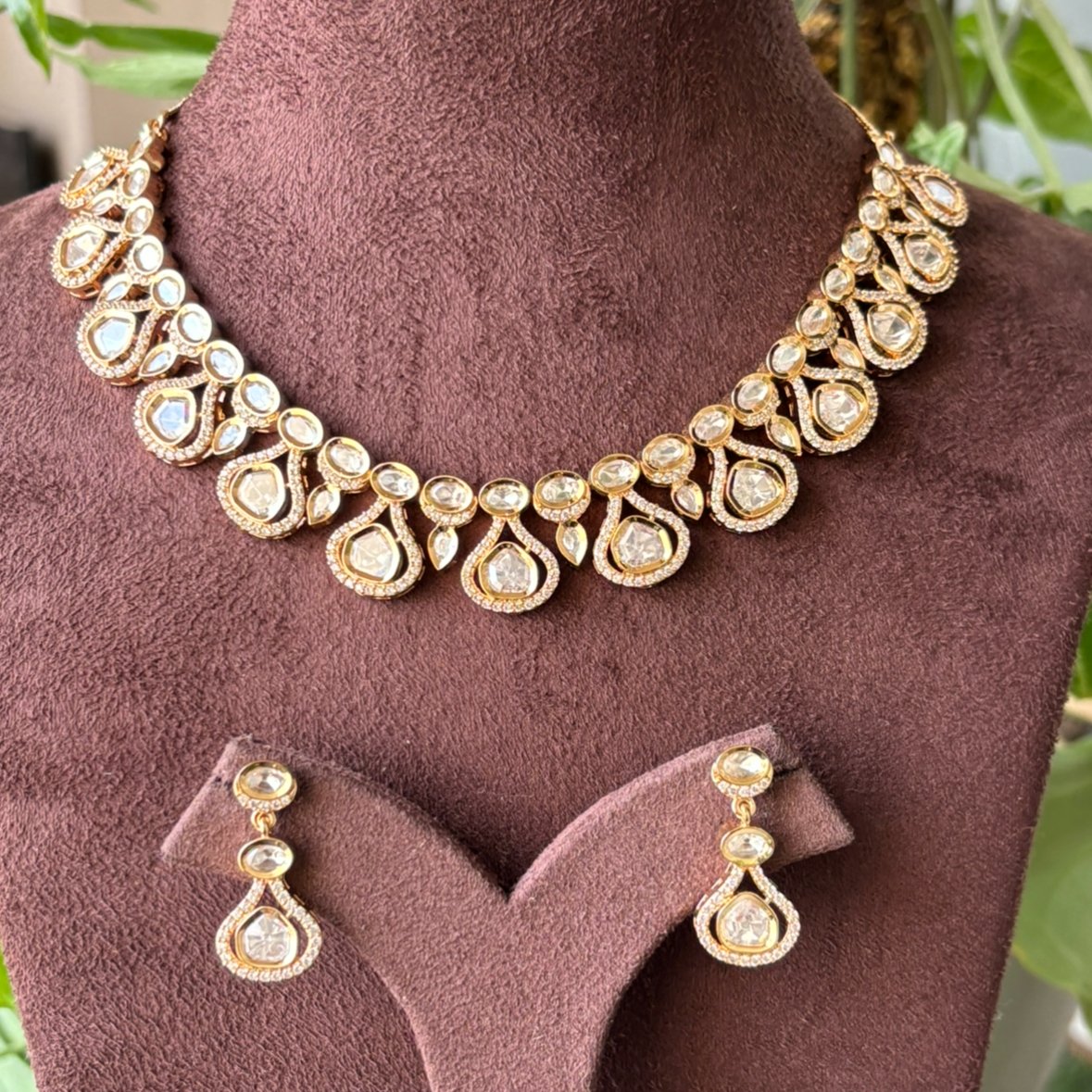 Elegant Kundan Polki Necklace - MR Jewels