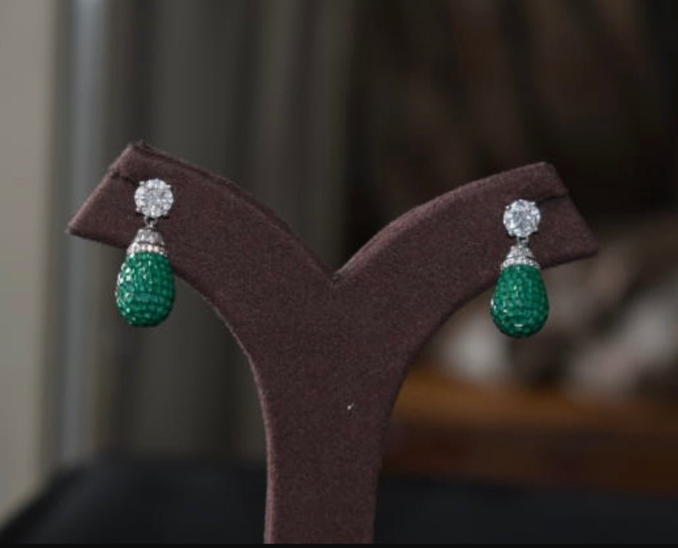 Emerald and Ruby drop earrings - MR Jewels