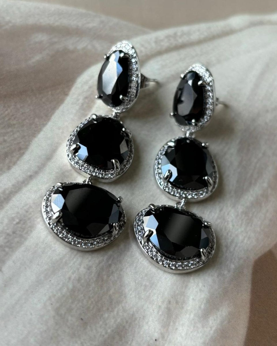 Emerald and Ruby Long earrings - MR Jewels