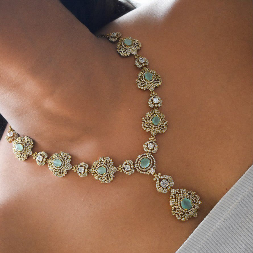 Empress Aqua Necklace Set - MR Jewels