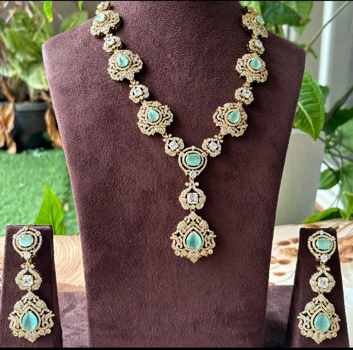 Empress Aqua Necklace Set - MR Jewels